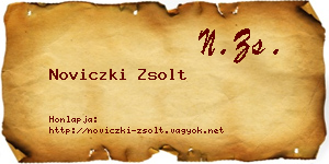 Noviczki Zsolt névjegykártya